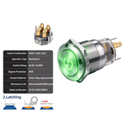 Green DPDT Latching