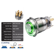 Green DPDT Latching