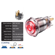 Red SPDT Latching