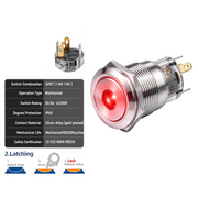 Red SPDT Latching