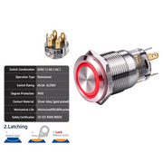 Red DPDT Latching