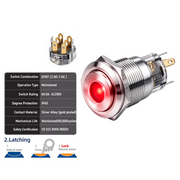 Red DPDT Latching