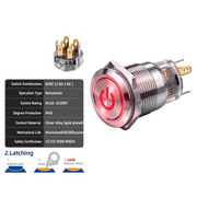 Red DPDT Latching