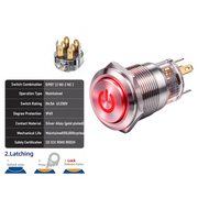 Red DPDT Latching