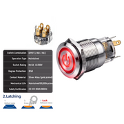 Red DPDT Latching