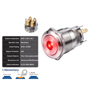 Red DPDT Momentary