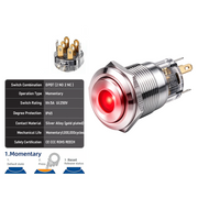 Red DPDT Momentary