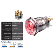 Red DPDT Momentary