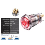 Red DPDT Momentary