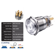 White DPDT Latching