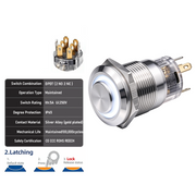 White DPDT Latching