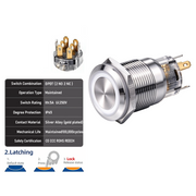 White DPDT Latching