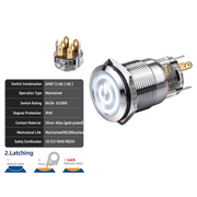 White DPDT Latching