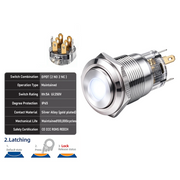 White DPDT Latching