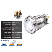 White DPDT Latching