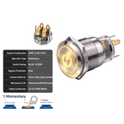 Yellow DPDT Momentary
