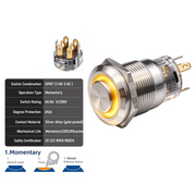 Yellow DPDT Momentary