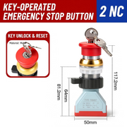 KEY EMERGENCY STOP Plastic 2NC