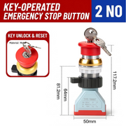 KEY EMERGENCY STOP Plastic 2NO