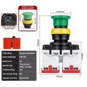Green TURN TO RESET 2NO 2NC 16A