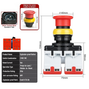 Red TURN TO RESET 2NO 2NC 16A