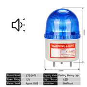 Blue Flashing Buzzer Bolt Mount
