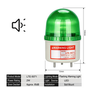 Green Flashing Buzzer Bolt Mount