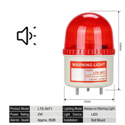 Red Always On Buzzer Bolt Mount
