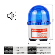 Blue Always On Buzzer Magnetic Mount