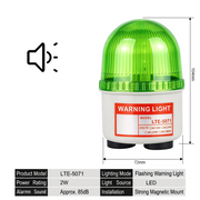 Green Flashing Buzzer Magnetic Mount