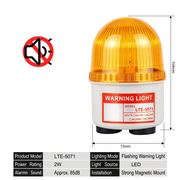 Yellow Flashing No Buzzer Magnetic Mount