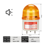 Yellow Flashing Buzzer Bolt Mount