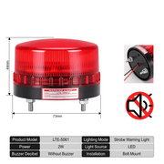 Red Flashing No Buzzer Bolt Mount