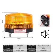 Yellow Flashing Buzzer Bolt Mount