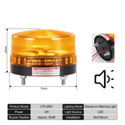 Yellow Always On Buzzer Bolt Mount