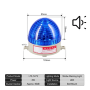 Blue Flashing Buzzer Bolt Mount