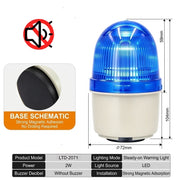 Blue Always On No Buzzer Big Magnetic Mount