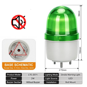 Green Flashing No Buzzer Bolt Mount