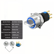 Blue 2-Positions SPDT Maintained