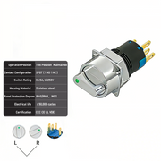 Green 2-Positions SPDT Maintained