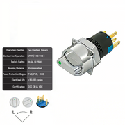 Green 2-Positions SPDT Momentary