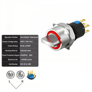 Red 2-Positions SPDT Maintained