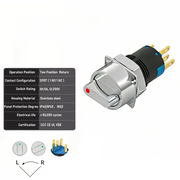 Red 2-Positions SPDT Momentary