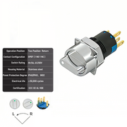 White 2-Positions SPDT Momentary