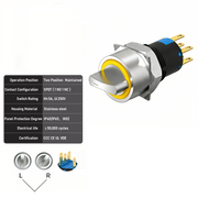 Yellow 2-Positions SPDT Maintained