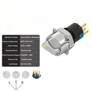 Yellow 3-Positions DPDT Maintained