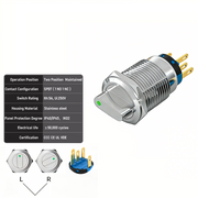 Green 2-Positions SPDT Maintained