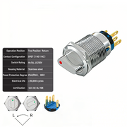 Red 2-Positions SPDT Momentary