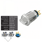 White 2-Positions SPDT Maintained