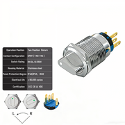 White 2-Positions SPDT Momentary